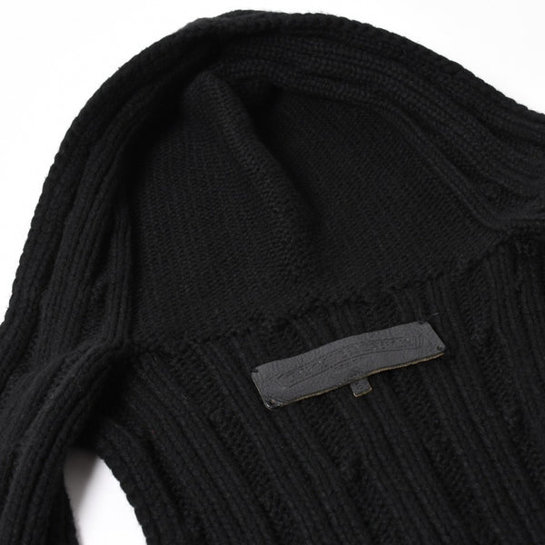 極美品 CHROME HEARTS クロムハーツ カシミヤ ノースリーブ ニットトップス ニットベスト シルバー925 ブラック サイズS 中古 4a005746