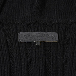 極美品 CHROME HEARTS クロムハーツ カシミヤ ノースリーブ ニットトップス ニットベスト シルバー925 ブラック サイズS 中古 4a005746