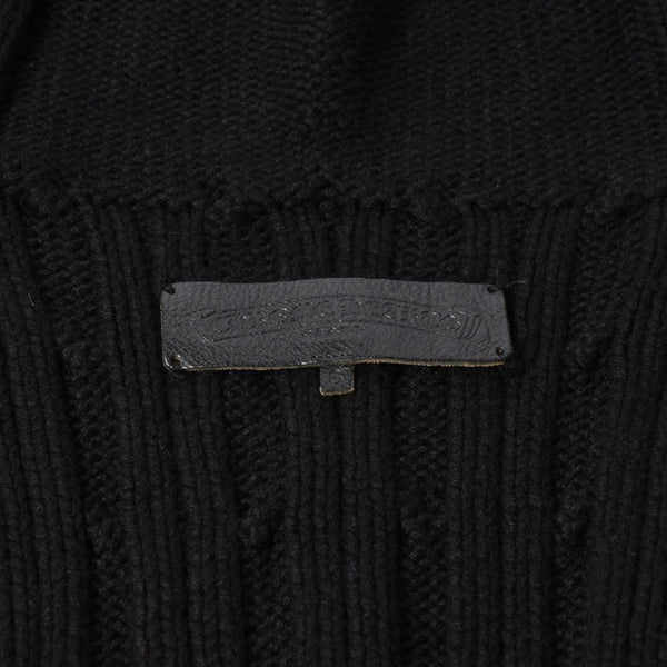 極美品 CHROME HEARTS クロムハーツ カシミヤ ノースリーブ ニットトップス ニットベスト シルバー925 ブラック サイズS 中古 4a005746
