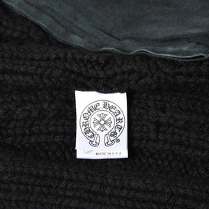 極美品 CHROME HEARTS クロムハーツ カシミヤ ノースリーブ ニットトップス ニットベスト シルバー925 ブラック サイズS 中古 4a005746