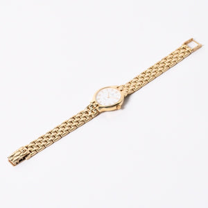 極美品 Baume & Mercier ボーム＆メルシエ × Tiffany & Co. ティファニー クラシック 腕時計 6656 重量約41.79g QZ 14K 白文字盤 中古 4a004061