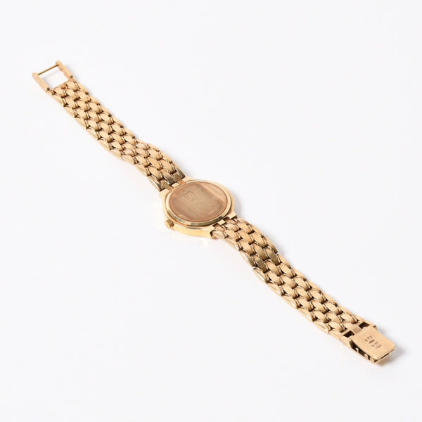 極美品 Baume & Mercier ボーム＆メルシエ × Tiffany & Co. ティファニー クラシック 腕時計 6656 重量約41.79g QZ 14K 白文字盤 中古 4a004061