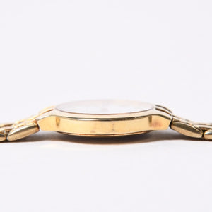 極美品 Baume & Mercier ボーム＆メルシエ × Tiffany & Co. ティファニー クラシック 腕時計 6656 重量約41.79g QZ 14K 白文字盤 中古 4a004061