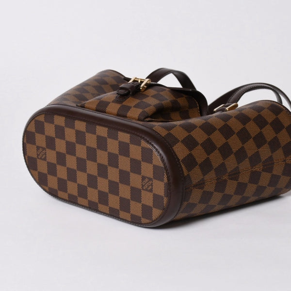 極美品 LOUIS VUITTON ルイヴィトン ハンドバッグ N51121 マノスクPM ダミエ ブラウン ゴールド金具 中古 4a005937