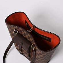 画像をギャラリービューアに読み込む, 極美品 LOUIS VUITTON ルイヴィトン ハンドバッグ N51121 マノスクPM ダミエ ブラウン ゴールド金具 中古 4a005937