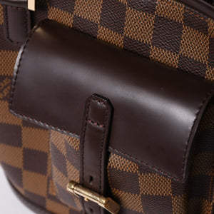 極美品 LOUIS VUITTON ルイヴィトン ハンドバッグ N51121 マノスクPM ダミエ ブラウン ゴールド金具 中古 4a005937