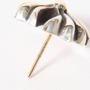 CHROME HEARTS クロムハーツ #4 CH PLUS STUDS #4 ラージ CHプラス スタッド ピアス 重量約5.32g シルバー925 片耳用 美品 中古 4a005923
