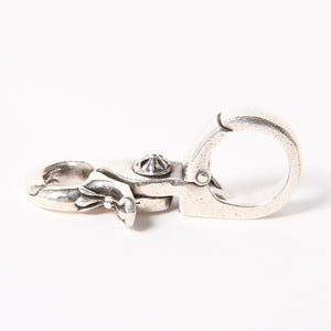 CHROME HEARTS クロムハーツ QUICK CLIP CROSS BALL クイッククリップ クロスボール キーリング 重量51.76g シルバー925 美品 中古 4a005930