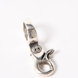 CHROME HEARTS クロムハーツ QUICK CLIP CROSS BALL クイッククリップ クロスボール キーリング 重量51.76g シルバー925 美品 中古 4a005930