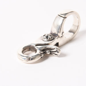 CHROME HEARTS クロムハーツ QUICK CLIP CROSS BALL クイッククリップ クロスボール キーリング 重量51.76g シルバー925 美品 中古 4a005930