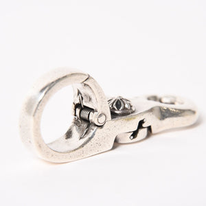 CHROME HEARTS クロムハーツ QUICK CLIP CROSS BALL クイッククリップ クロスボール キーリング 重量51.76g シルバー925 美品 中古 4a005930