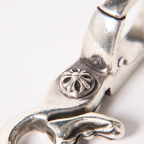 CHROME HEARTS クロムハーツ QUICK CLIP CROSS BALL クイッククリップ クロスボール キーリング 重量51.76g シルバー925 美品 中古 4a005930