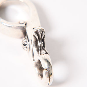 CHROME HEARTS クロムハーツ QUICK CLIP CROSS BALL クイッククリップ クロスボール キーリング 重量51.76g シルバー925 美品 中古 4a005930