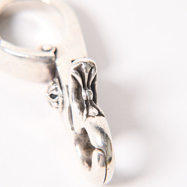 CHROME HEARTS クロムハーツ QUICK CLIP CROSS BALL クイッククリップ クロスボール キーリング 重量51.76g シルバー925 美品 中古 4a005930