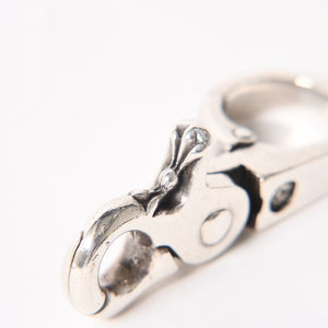 CHROME HEARTS クロムハーツ QUICK CLIP CROSS BALL クイッククリップ クロスボール キーリング 重量51.76g シルバー925 美品 中古 4a005930