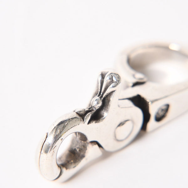 CHROME HEARTS クロムハーツ QUICK CLIP CROSS BALL クイッククリップ クロスボール キーリング 重量51.76g シルバー925 美品 中古 4a005930