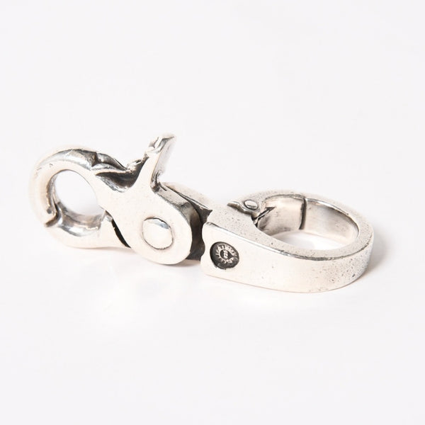 CHROME HEARTS クロムハーツ QUICK CLIP CROSS BALL クイッククリップ クロスボール キーリング 重量51.76g シルバー925 美品 中古 4a005930