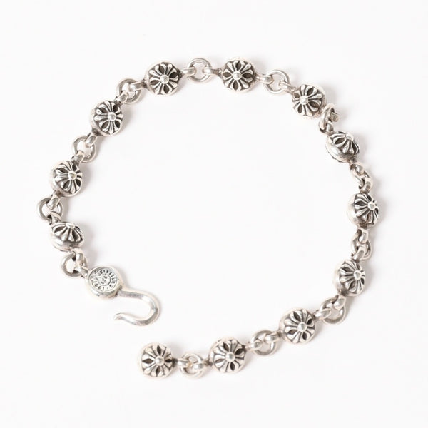 CHROME HEARTS クロムハーツ #1 Cross Ball Bracelet #1クロスボール ブレスレット 重量約51.15g 全長約27cm シルバー925 美品 中古 4a005925