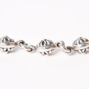 CHROME HEARTS クロムハーツ #1 Cross Ball Bracelet #1クロスボール ブレスレット 重量約51.15g 全長約27cm シルバー925 美品 中古 4a005925