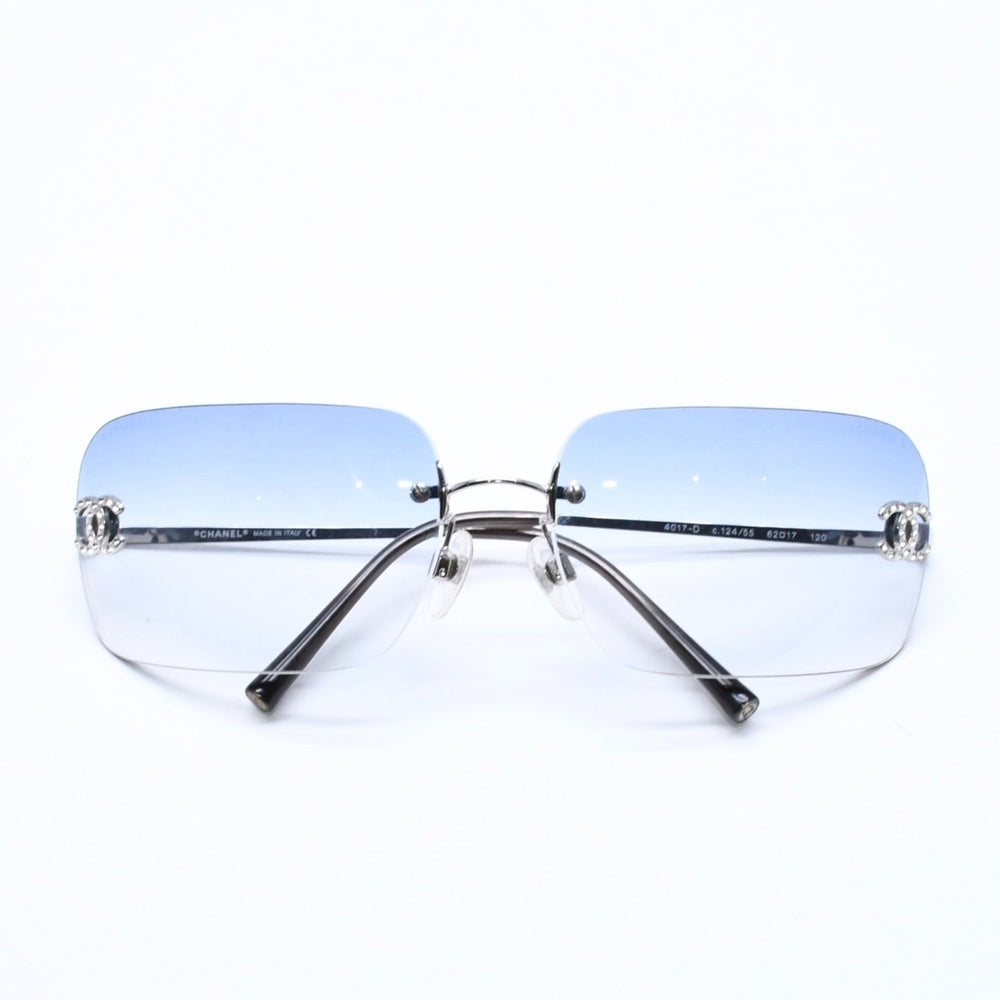 CHANEL シャネル リムレスサングラス ラインストーン ココマーク 4017-D サイズ62◻︎17 120 美品 中古 4a005945