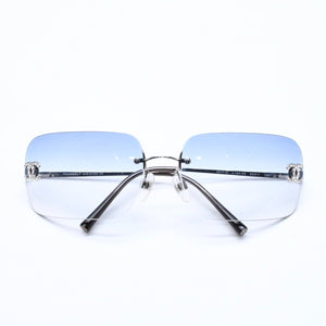 CHANEL シャネル リムレスサングラス ラインストーン ココマーク 4017-D サイズ62◻︎17 120 美品 中古 4a005945