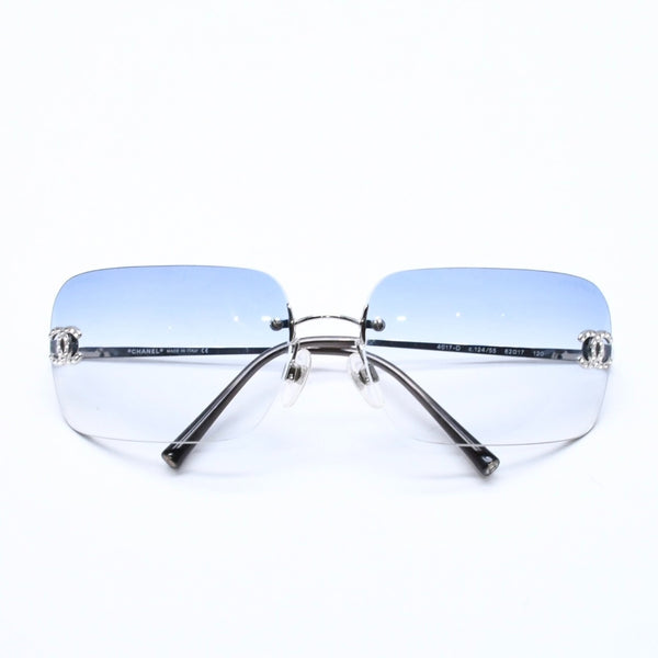 CHANEL シャネル リムレスサングラス ラインストーン ココマーク 4017-D サイズ62◻︎17 120 美品 中古 4a005945