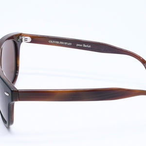 OLIVER PEOPLES オリバーピープルズ × ベルルティ プア ベルルティ シェルドレイク レザー OV5036SQ ブラック ダークブラウン 49□22 145 美品 中古 4a005953