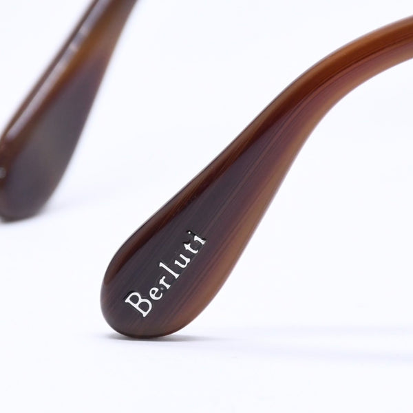 OLIVER PEOPLES オリバーピープルズ × ベルルティ プア ベルルティ シェルドレイク レザー OV5036SQ ブラック ダークブラウン 49□22 145 美品 中古 4a005953