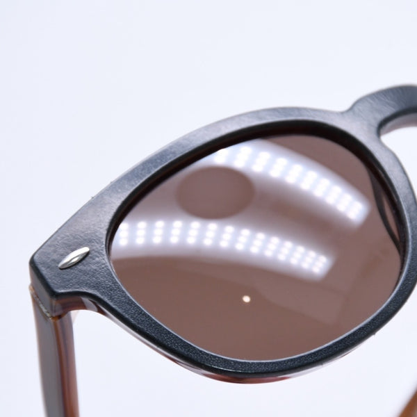 OLIVER PEOPLES オリバーピープルズ × ベルルティ プア ベルルティ シェルドレイク レザー OV5036SQ ブラック ダークブラウン 49□22 145 美品 中古 4a005953