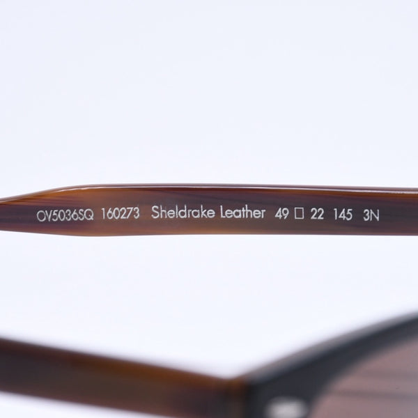 OLIVER PEOPLES オリバーピープルズ × ベルルティ プア ベルルティ シェルドレイク レザー OV5036SQ ブラック ダークブラウン 49□22 145 美品 中古 4a005953