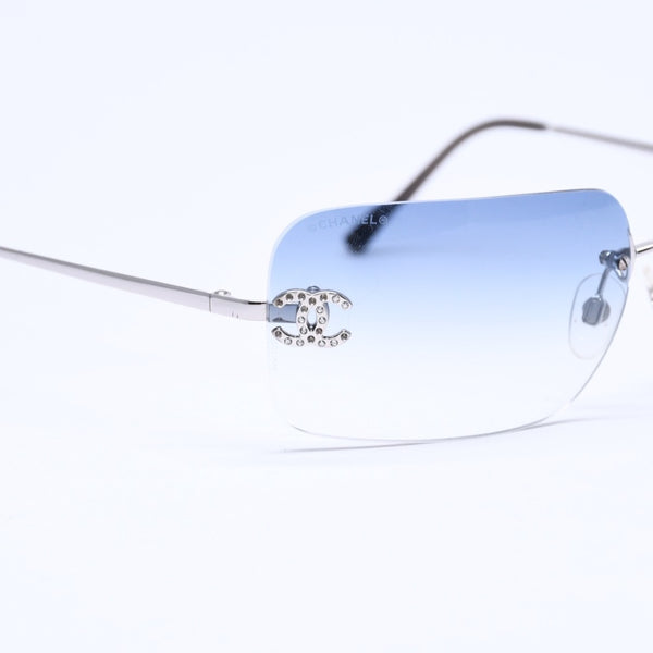 CHANEL シャネル リムレスサングラス ラインストーン ココマーク 4017-D サイズ62◻︎17 120 美品 中古 4a005945