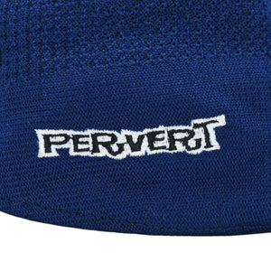 VINTAGE ヴィンテージ 90's PERVERT パーヴァート ハンチングハット オールドスケート ニューヨーク ネイビー 刺繍 美品 中古 4a001508