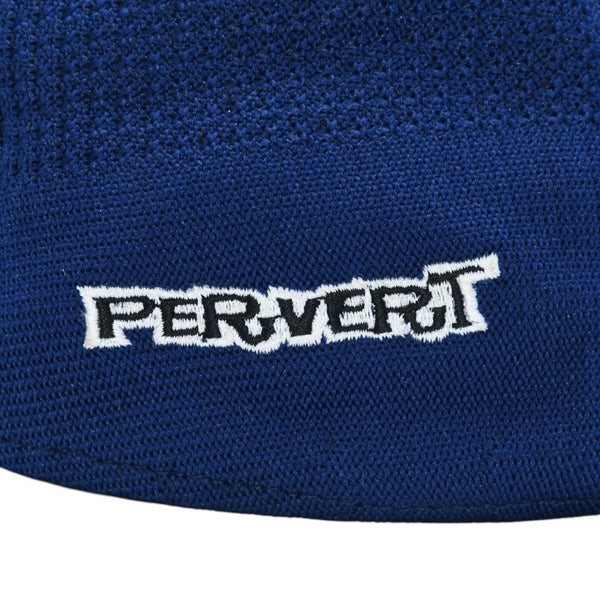 VINTAGE ヴィンテージ 90's PERVERT パーヴァート ハンチングハット オールドスケート ニューヨーク ネイビー 刺繍 美品 中古 4a001508
