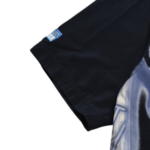 極美品 PELLE PELLE ペレペレ ストリートトラフィック総柄シャツ ネイビー オーバーサイズ Lサイズ 90年代-00年代 アメ車 中古 4a005949