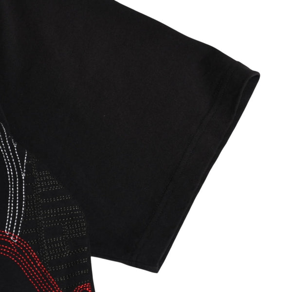 pellepelle ペレペレ 半袖Tシャツ car 刺繍 00s サイズ3XL レッド ブラック コットン 古着 美品 中古 4a005950
