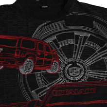 画像をギャラリービューアに読み込む, pellepelle ペレペレ 半袖Tシャツ car 刺繍 00s サイズ3XL レッド ブラック コットン 古着 美品 中古 4a005950