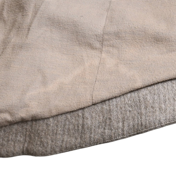 HELMUT LANG Wool Felt Leather Asymmetric Coat Brown Beige Good Condition Used 4a005943