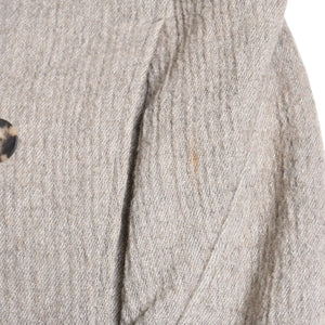 HELMUT LANG Wool Felt Leather Asymmetric Coat Brown Beige Good Condition Used 4a005943