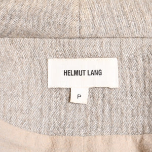 HELMUT LANG Wool Felt Leather Asymmetric Coat Brown Beige Good Condition Used 4a005943