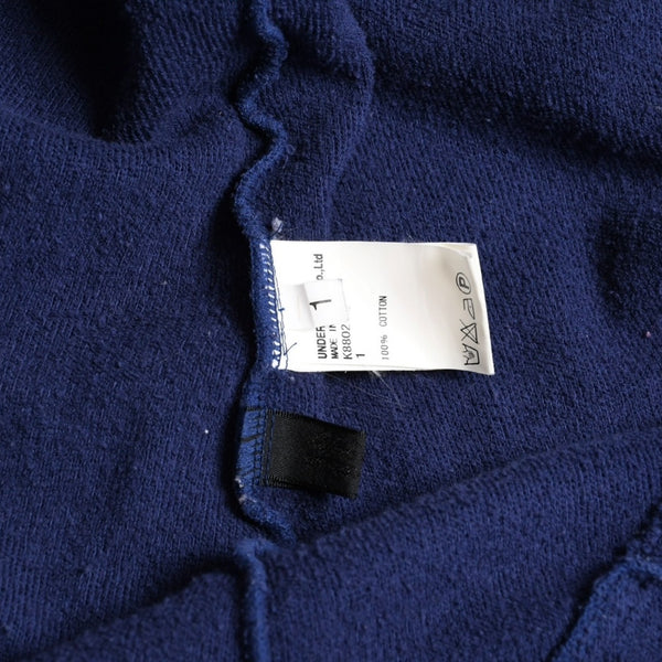 UNDER COVER アンダーカバー ベルベットトリムジップパーカー ジャケット K8802 ネイビー ゴールド サイズ1 美品 中古 4a005942