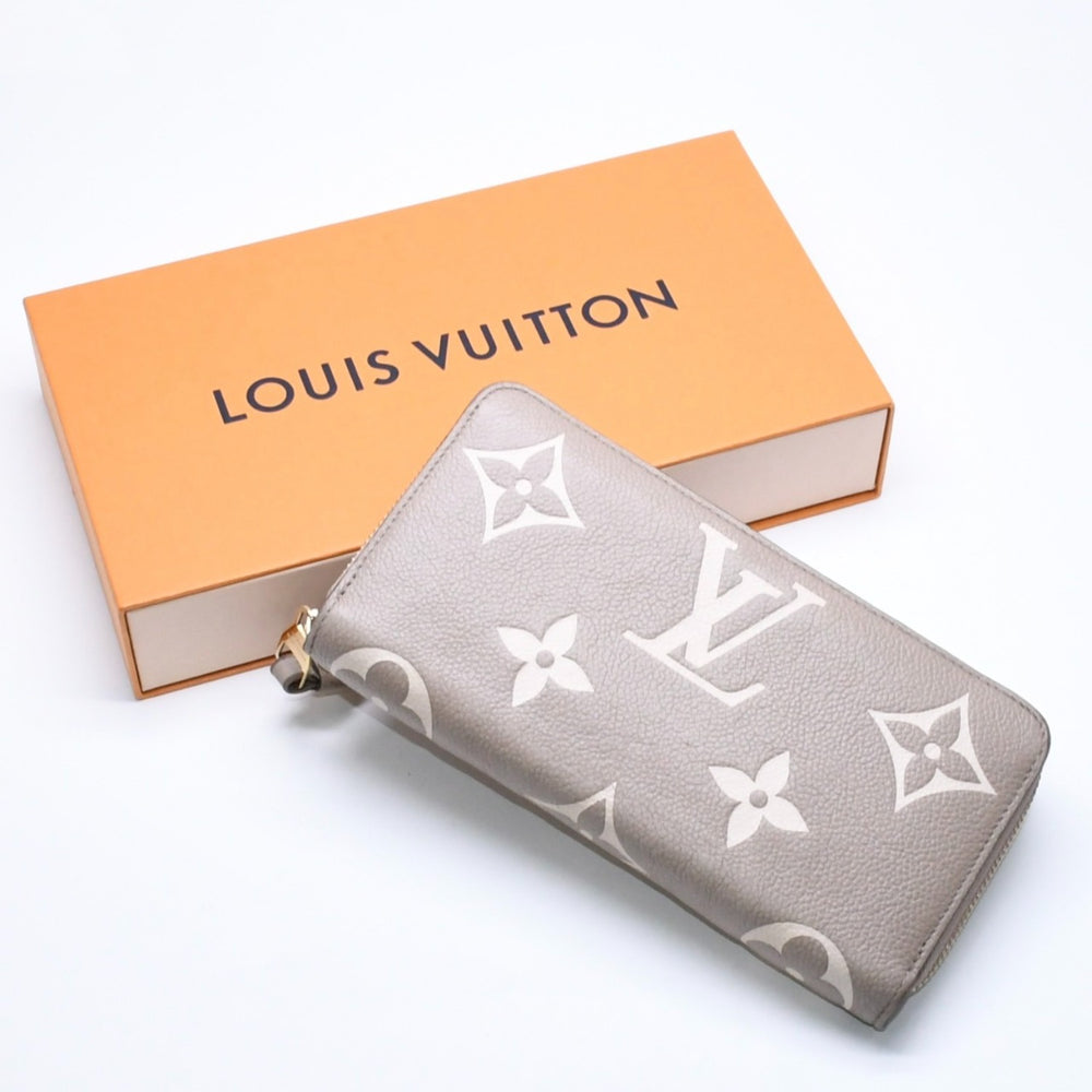 LOUIS VUITTON ルイヴィトン モノグラム アンプラント ジッピーウォレット ベージュ アイボリー ゴールド金具 長財布 財布 M69794 中古 4a005940