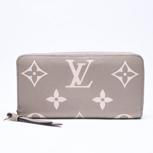 LOUIS VUITTON ルイヴィトン モノグラム アンプラント ジッピーウォレット ベージュ アイボリー ゴールド金具 長財布 財布 M69794 中古 4a005940