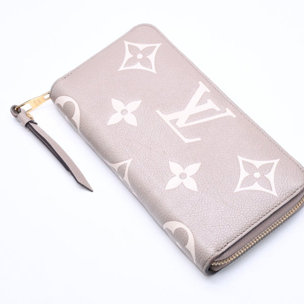 LOUIS VUITTON ルイヴィトン モノグラム アンプラント ジッピーウォレット ベージュ アイボリー ゴールド金具 長財布 財布 M69794 中古 4a005940
