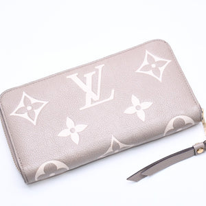 LOUIS VUITTON ルイヴィトン モノグラム アンプラント ジッピーウォレット ベージュ アイボリー ゴールド金具 長財布 財布 M69794 中古 4a005940