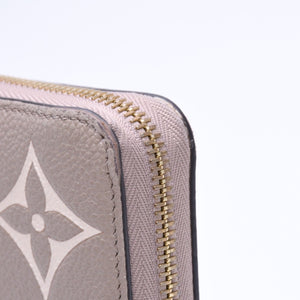 LOUIS VUITTON ルイヴィトン モノグラム アンプラント ジッピーウォレット ベージュ アイボリー ゴールド金具 長財布 財布 M69794 中古 4a005940