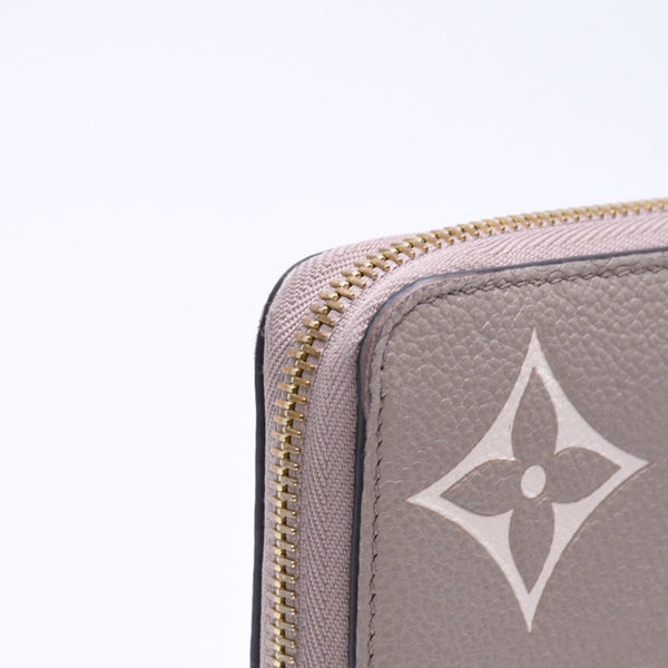 LOUIS VUITTON ルイヴィトン モノグラム アンプラント ジッピーウォレット ベージュ アイボリー ゴールド金具 長財布 財布 M69794 中古 4a005940