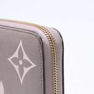LOUIS VUITTON ルイヴィトン モノグラム アンプラント ジッピーウォレット ベージュ アイボリー ゴールド金具 長財布 財布 M69794 中古 4a005940