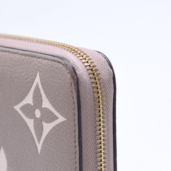 LOUIS VUITTON ルイヴィトン モノグラム アンプラント ジッピーウォレット ベージュ アイボリー ゴールド金具 長財布 財布 M69794 中古 4a005940