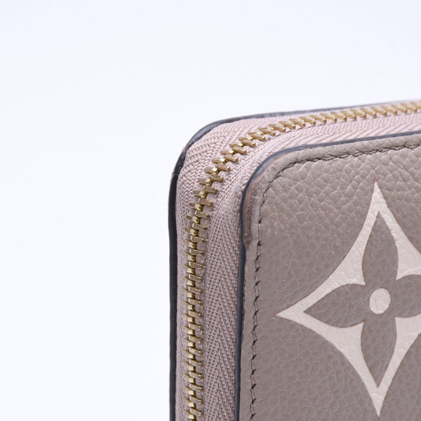 LOUIS VUITTON ルイヴィトン モノグラム アンプラント ジッピーウォレット ベージュ アイボリー ゴールド金具 長財布 財布 M69794 中古 4a005940