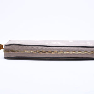 LOUIS VUITTON ルイヴィトン モノグラム アンプラント ジッピーウォレット ベージュ アイボリー ゴールド金具 長財布 財布 M69794 中古 4a005940